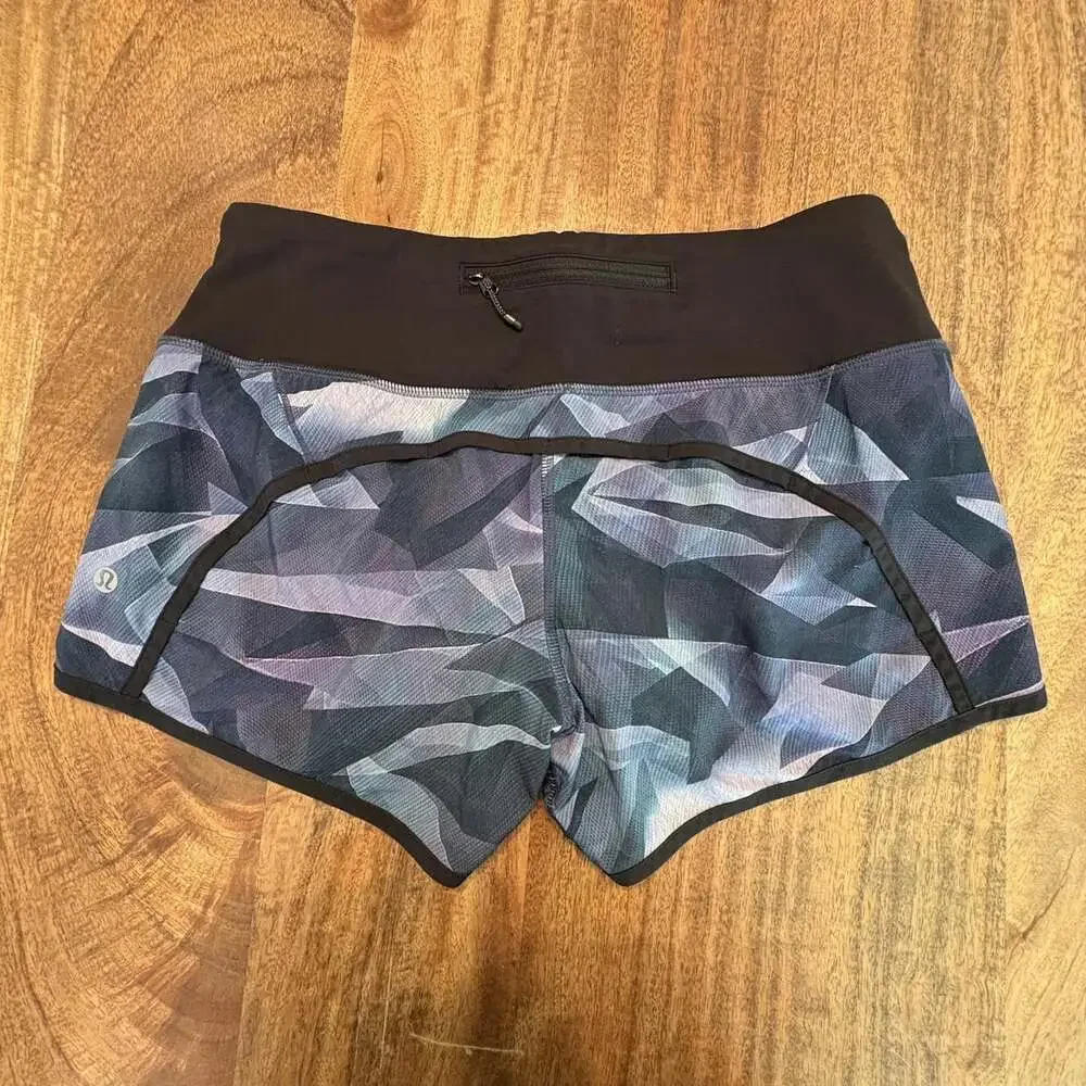 Lululemon Shorts Womens 4 Multicolor Geometric Speed Short 4 Lined Running